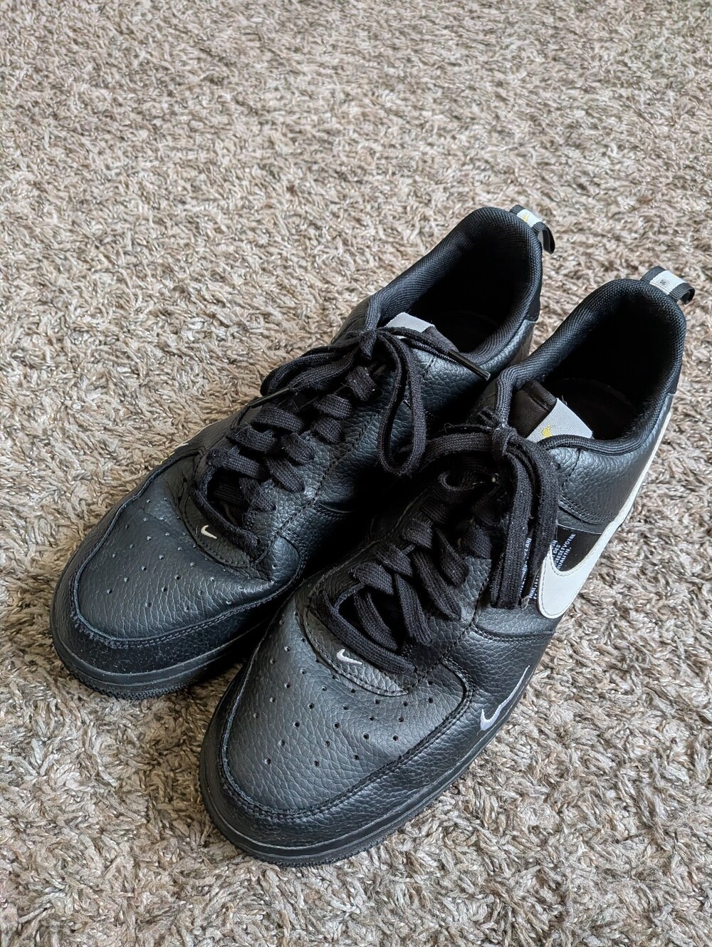 Nike Air Force 1 '07 LV8 Overbranding Black Sneaker Men's 10.5